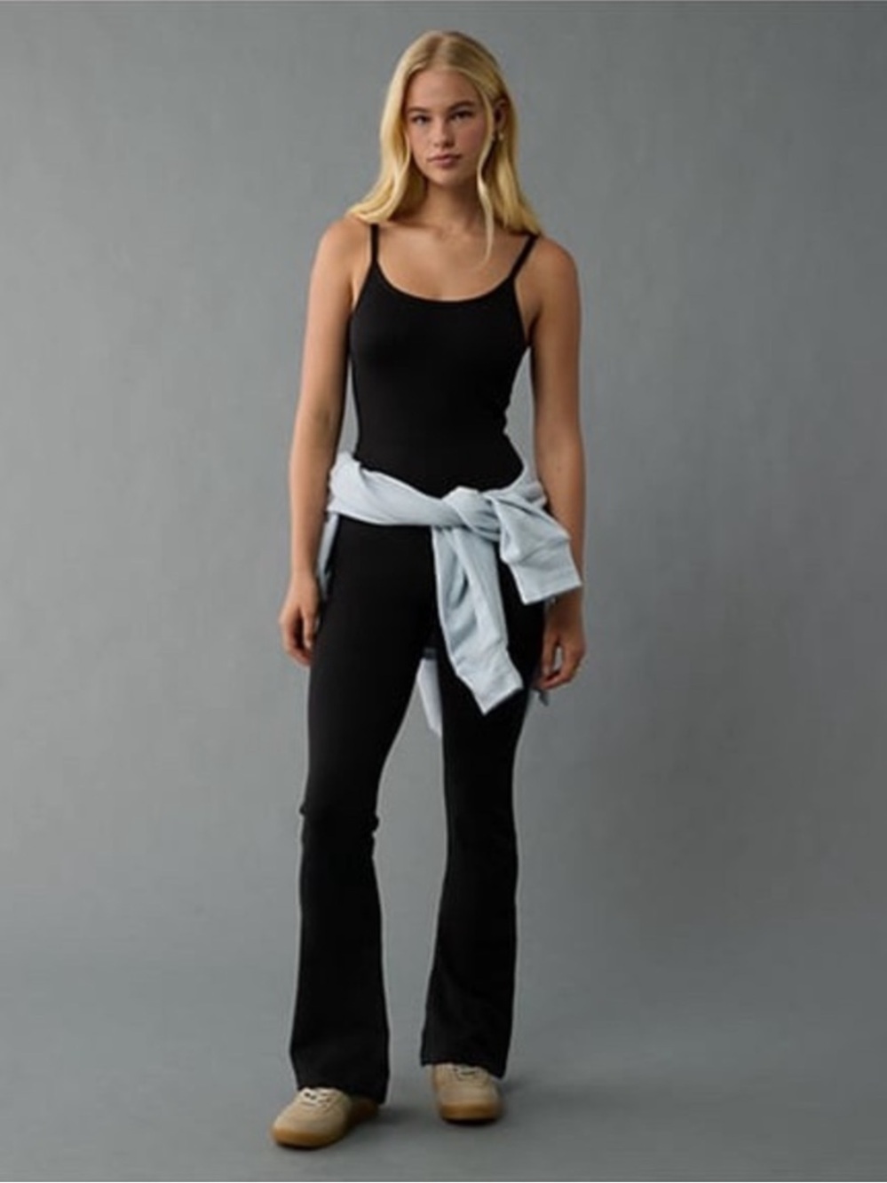 AMERICAN EAGLE KNIT FLARE JUMPSUIT LARGE